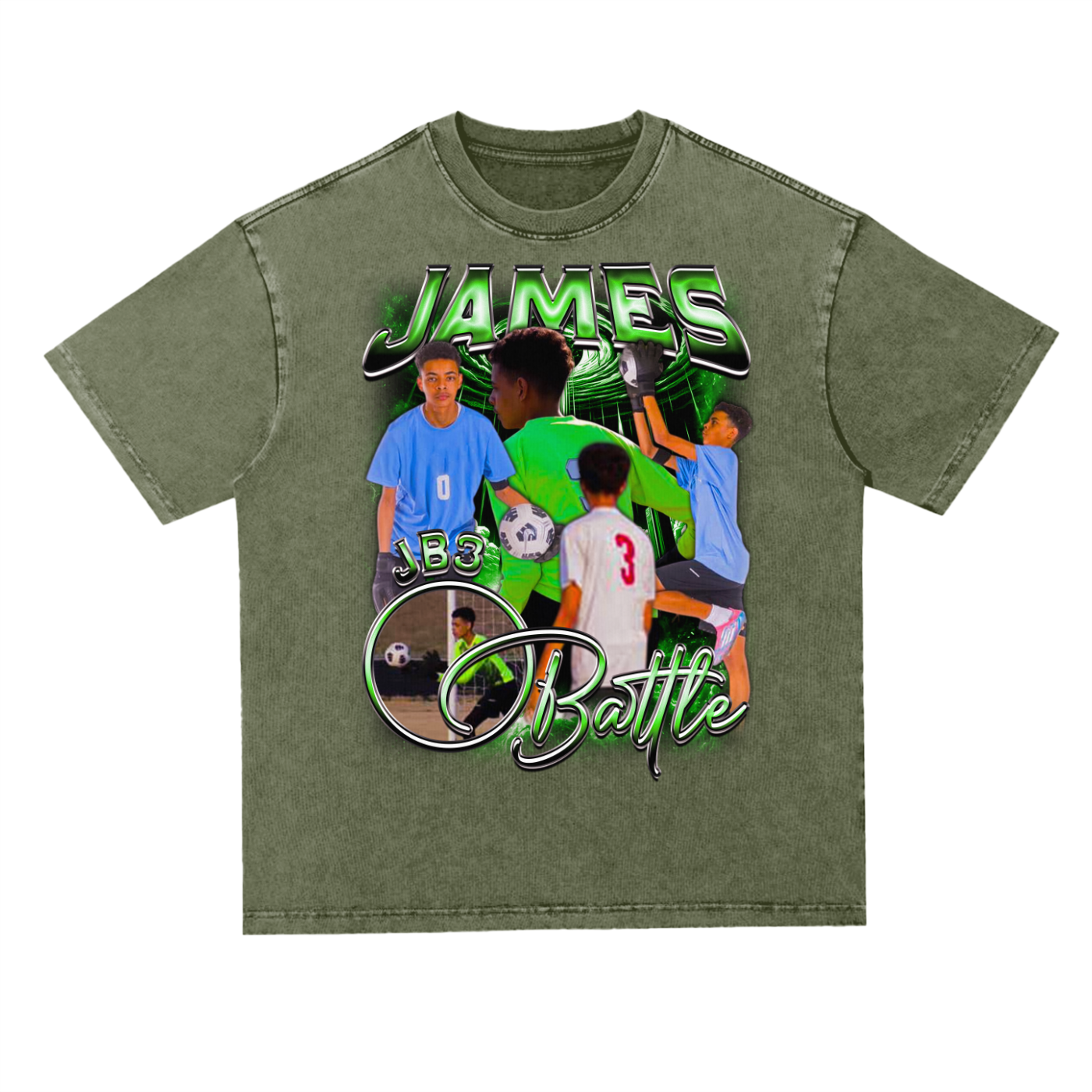 James Battle Oversized Acid wash T-shirt