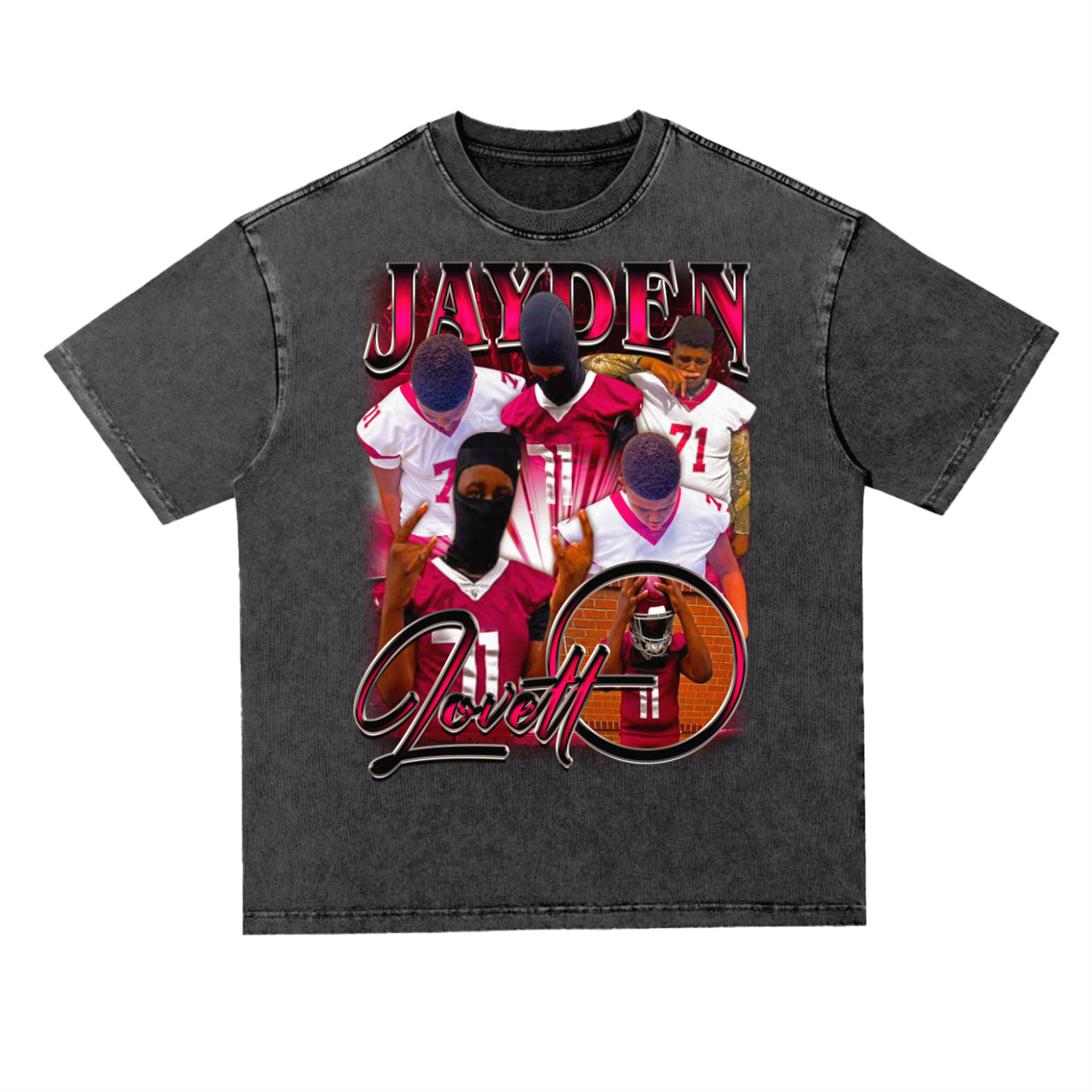 Jayden Lovett Oversized Acid wash T-shirt