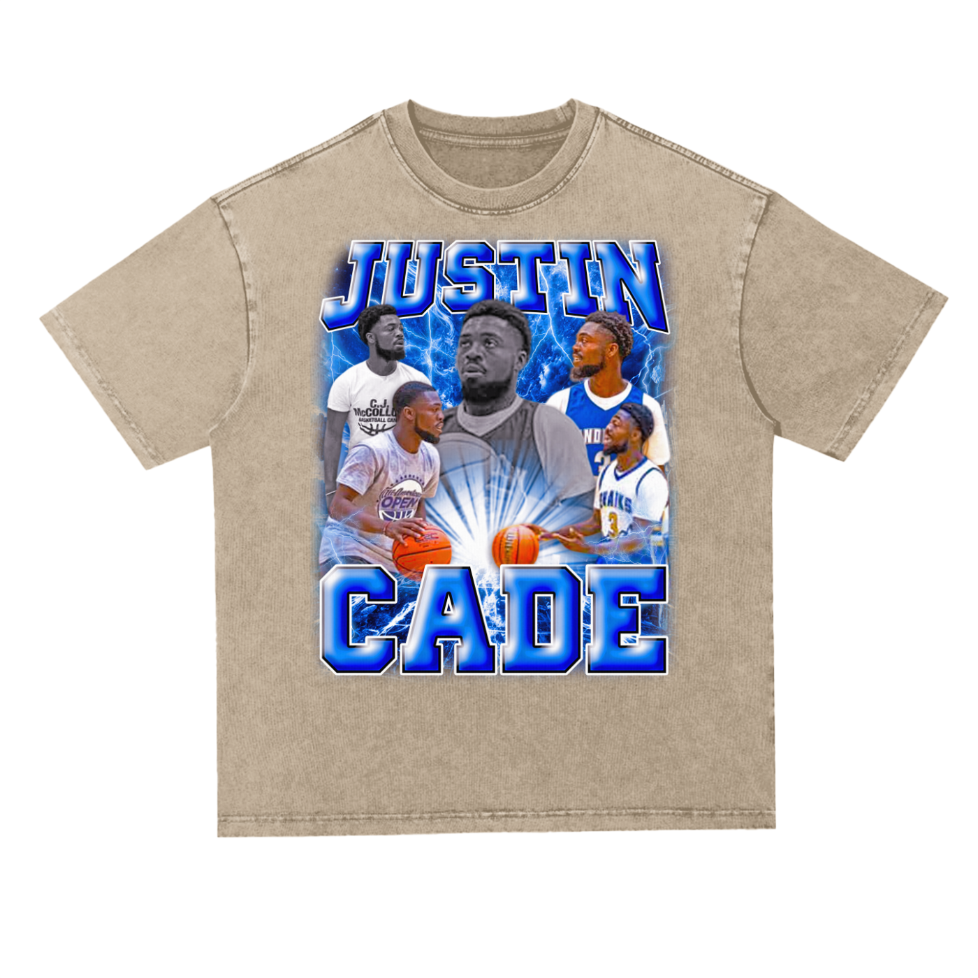 Justin Cade Oversized Acid wash T-shirt