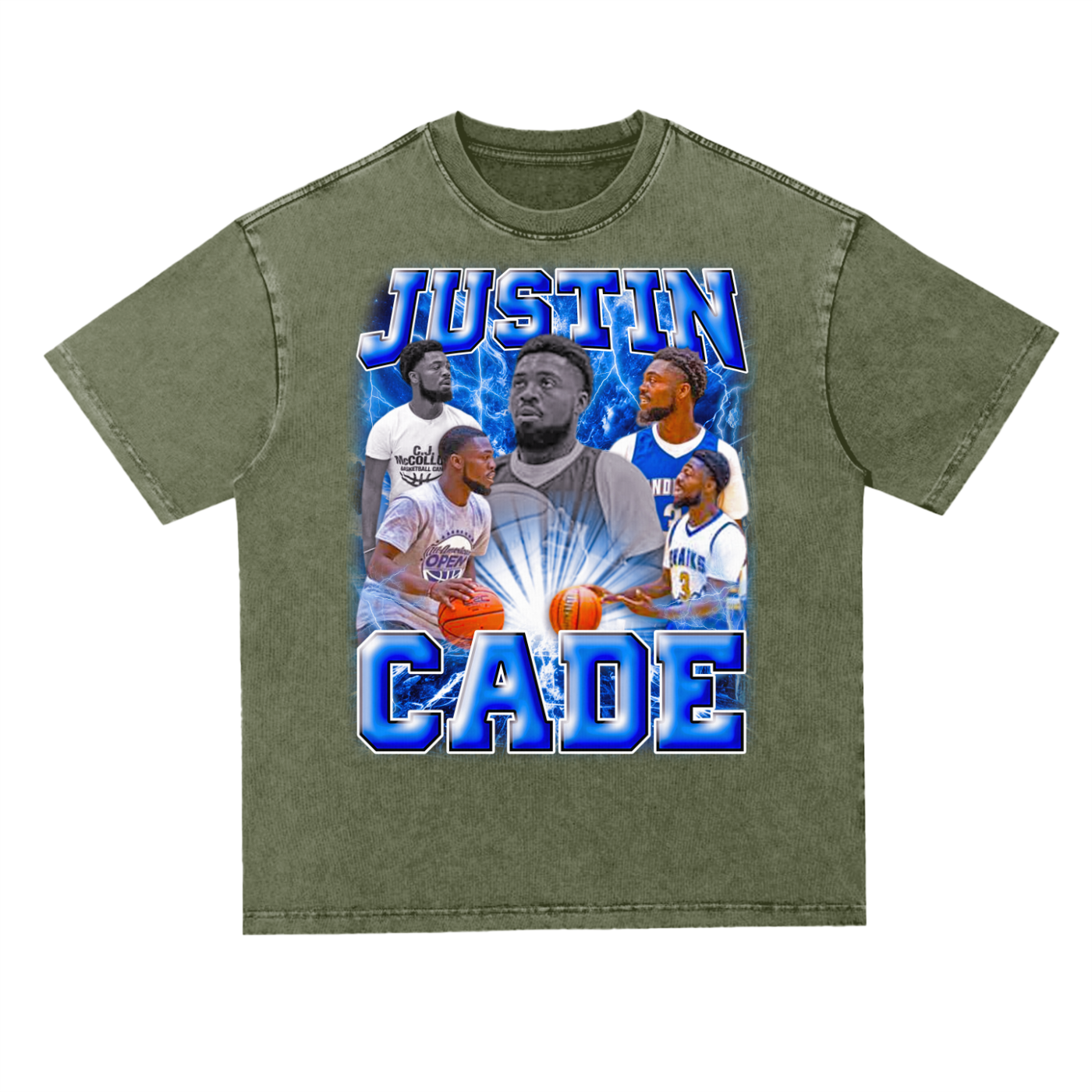 Justin Cade Oversized Acid wash T-shirt