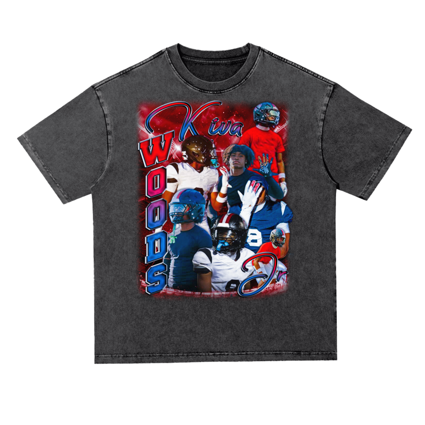 Kiva Woods Jr Oversized Acid wash T-shirt