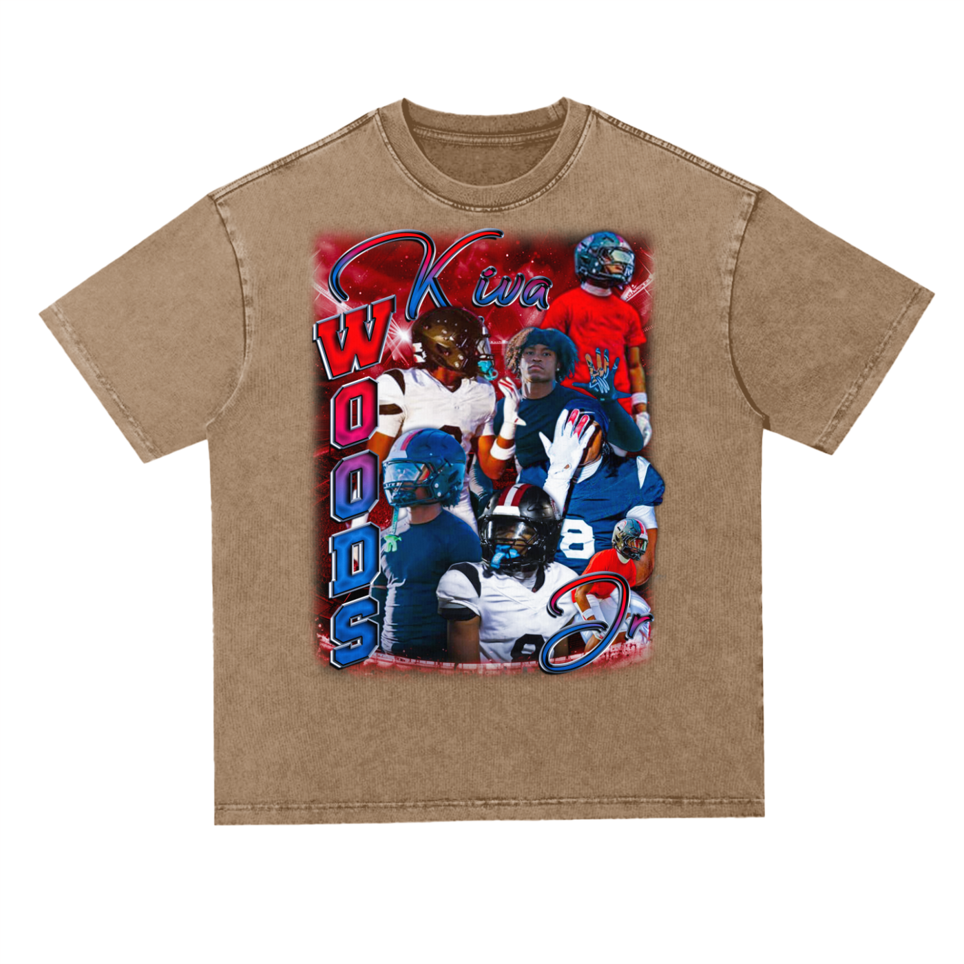 Kiva Woods Jr Oversized Acid wash T-shirt