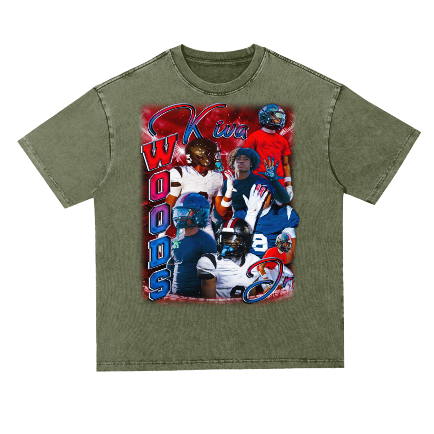 Kiva Woods Jr Oversized Acid wash T-shirt