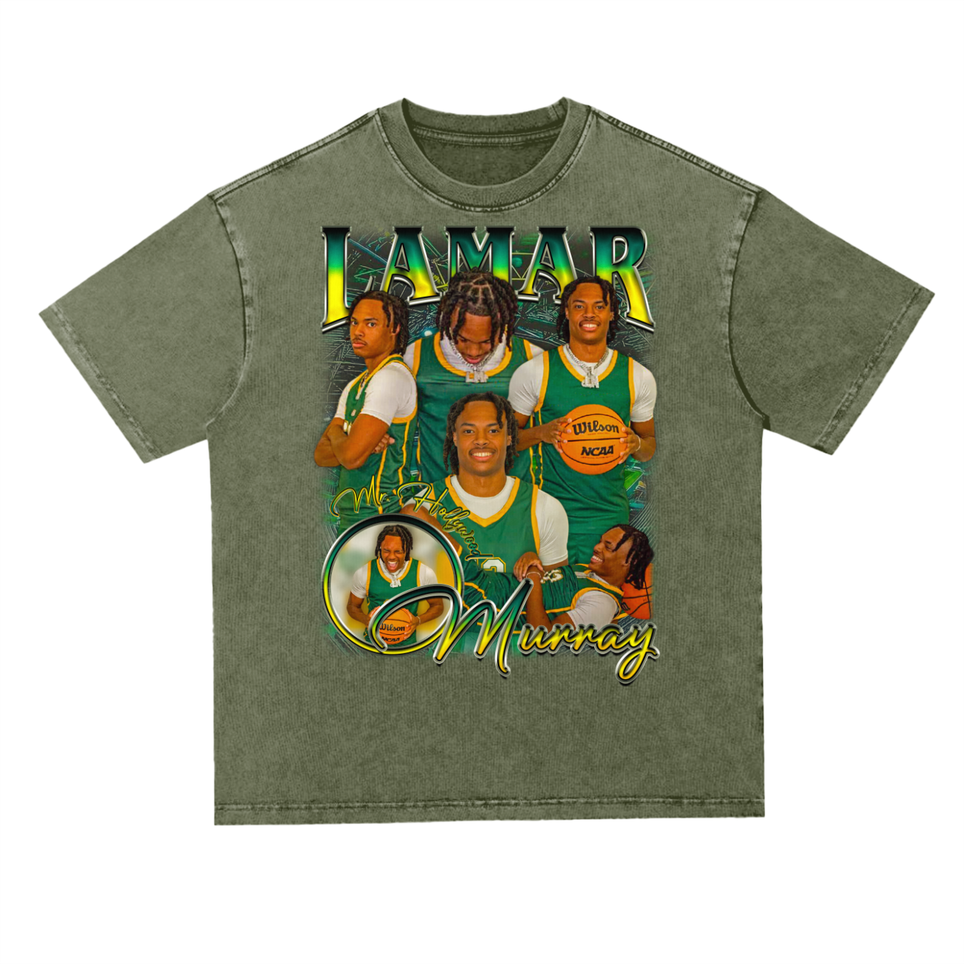 Lamar Murray Oversized Acid wash T-shirt