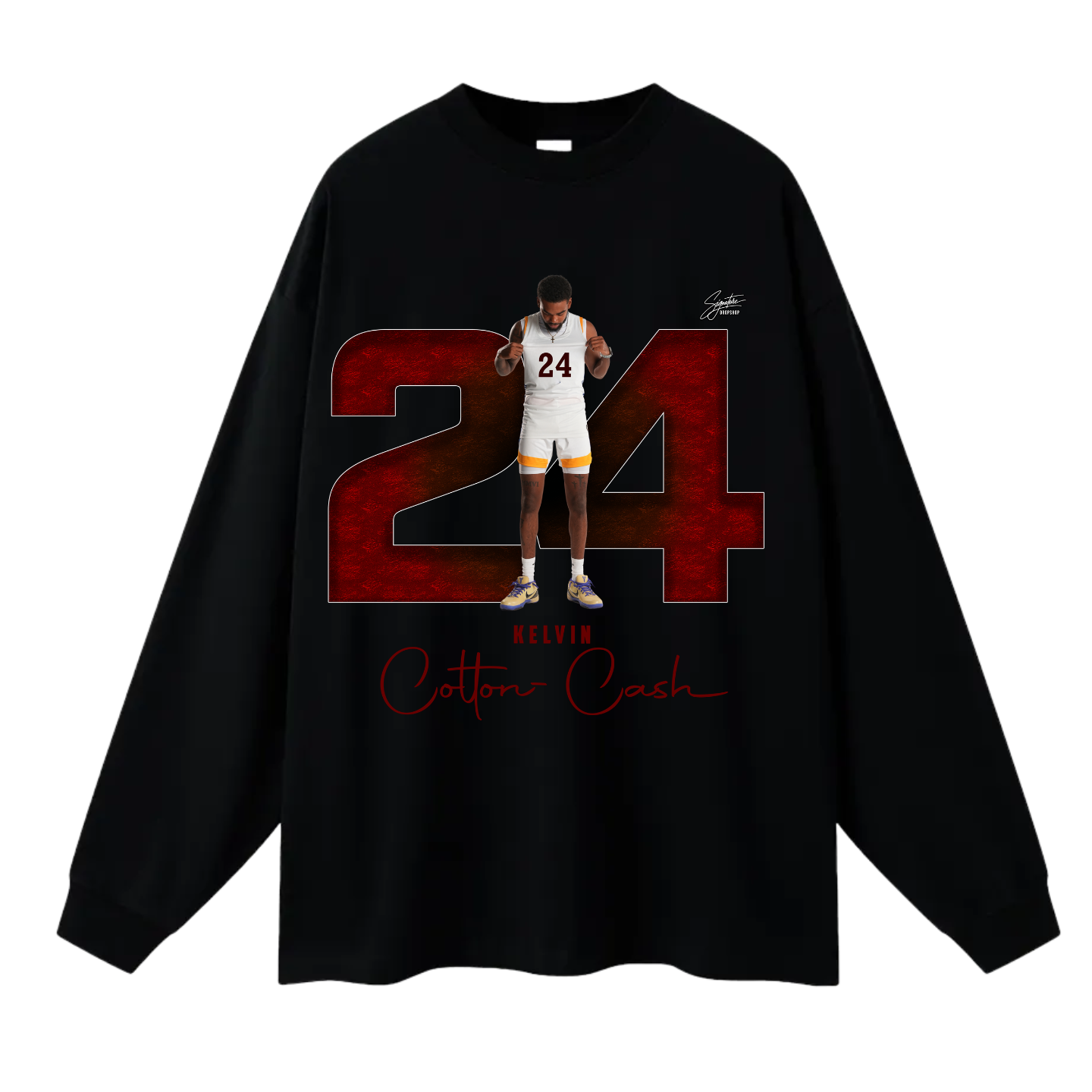 Kelvin Cotton-Cash Long Sleeve Tee