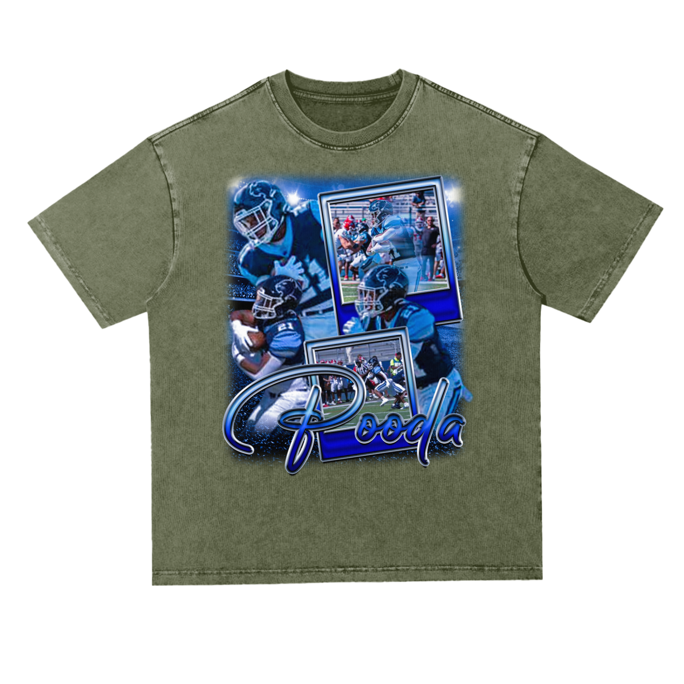 Pooda Oversized Acid wash T-shirt