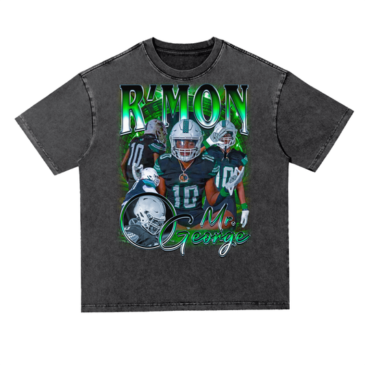 R'Mon George Oversized Acid wash T-shirt