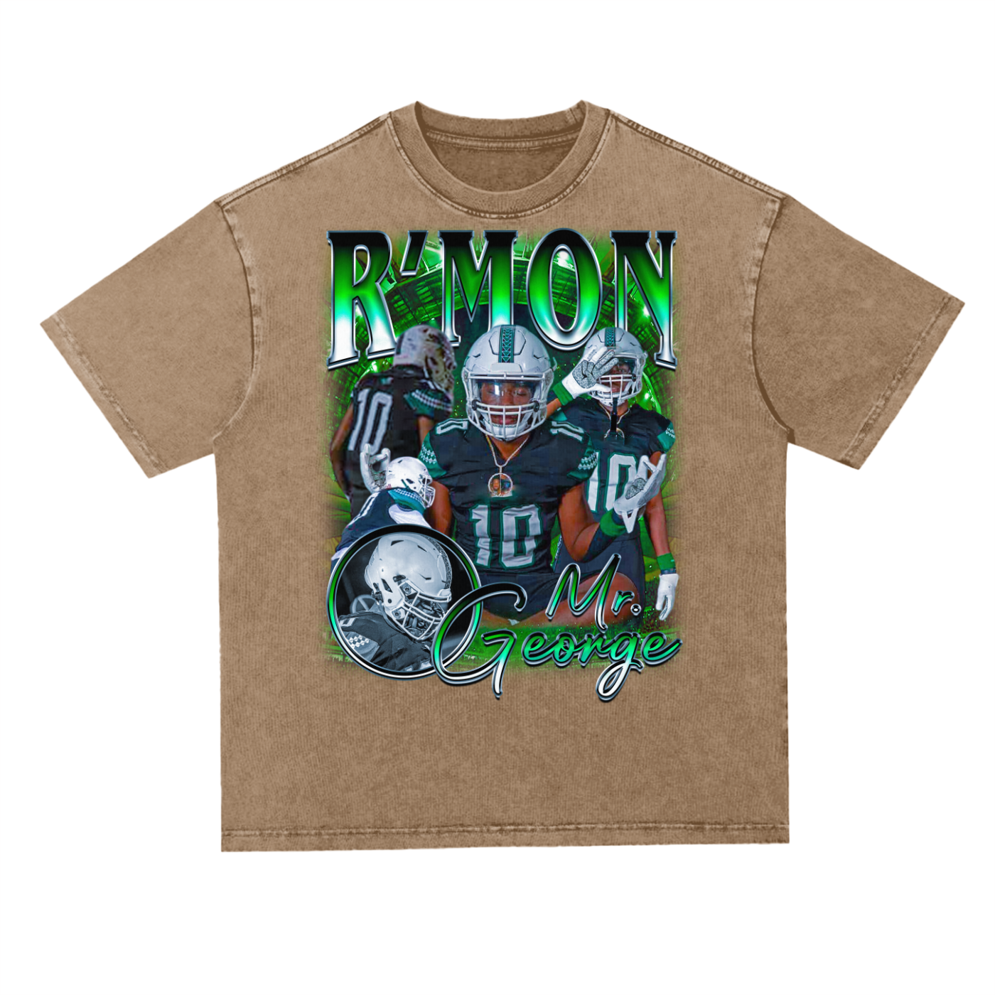 R'Mon George Oversized Acid wash T-shirt