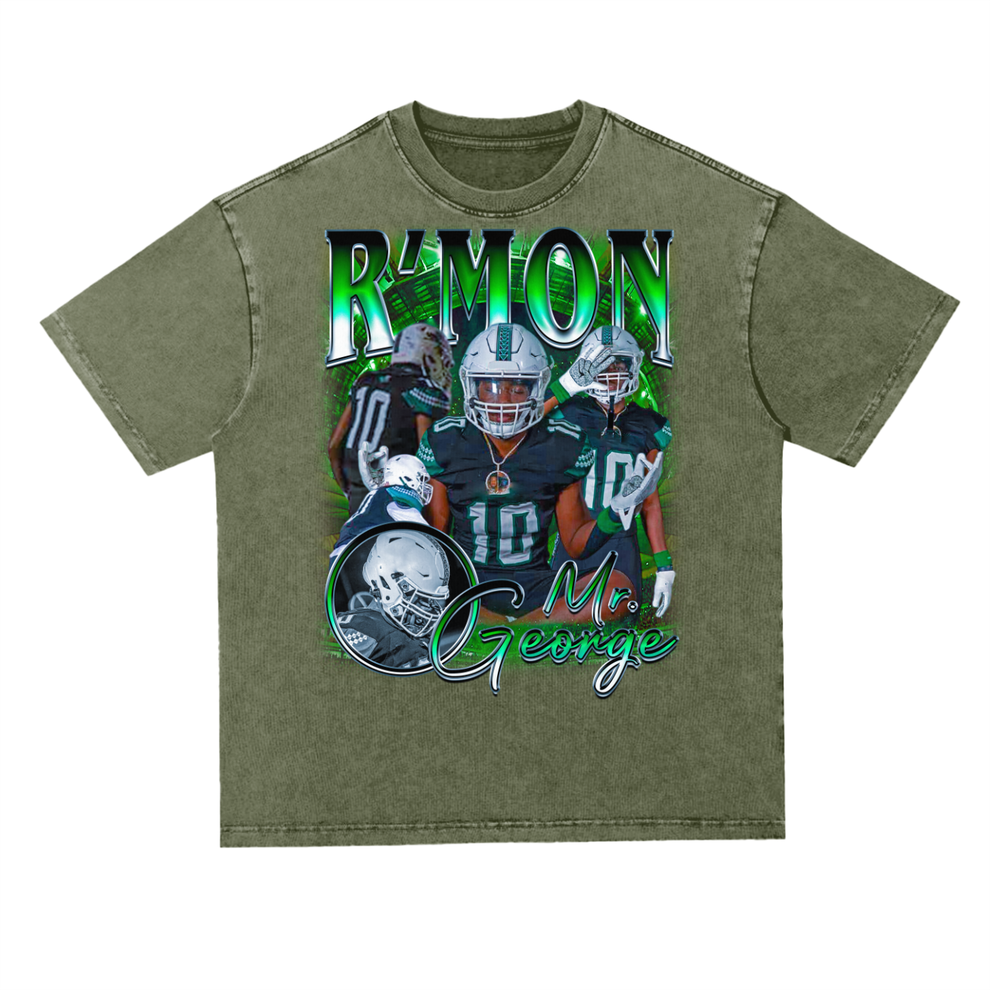 R'Mon George Oversized Acid wash T-shirt