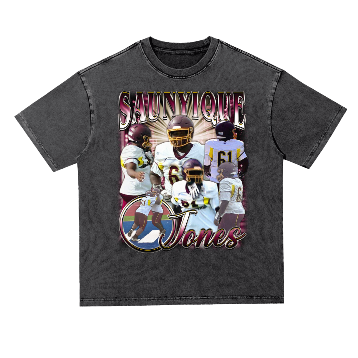 Saunyique Jones Oversized Acid wash T-shirt