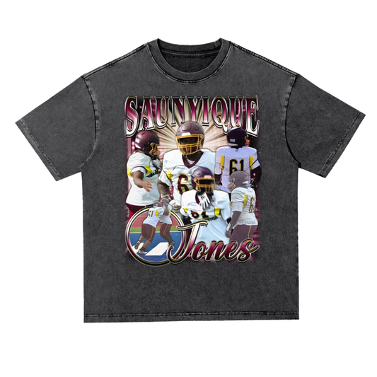 Saunyique Jones Oversized Acid wash T-shirt