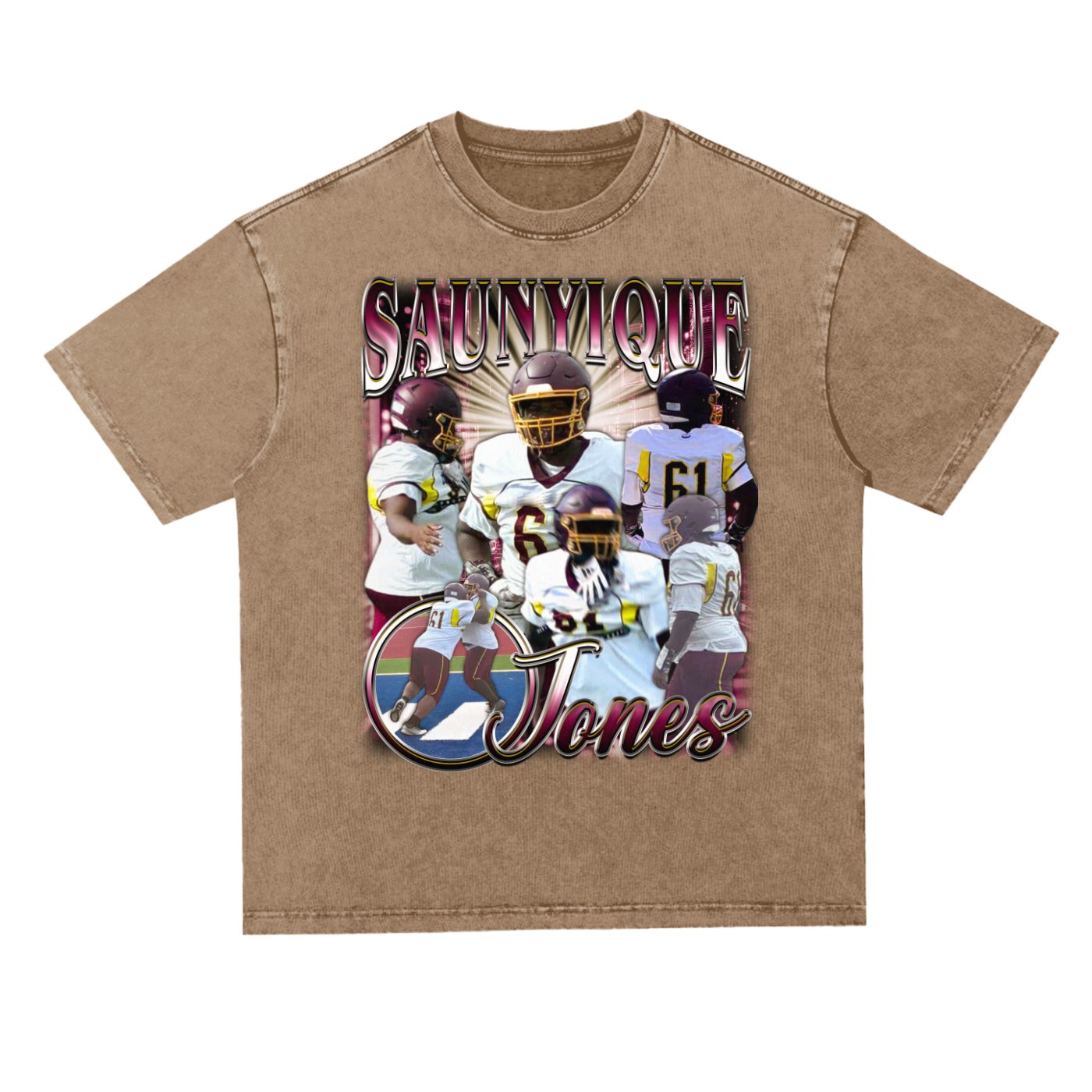 Saunyique Jones Oversized Acid wash T-shirt