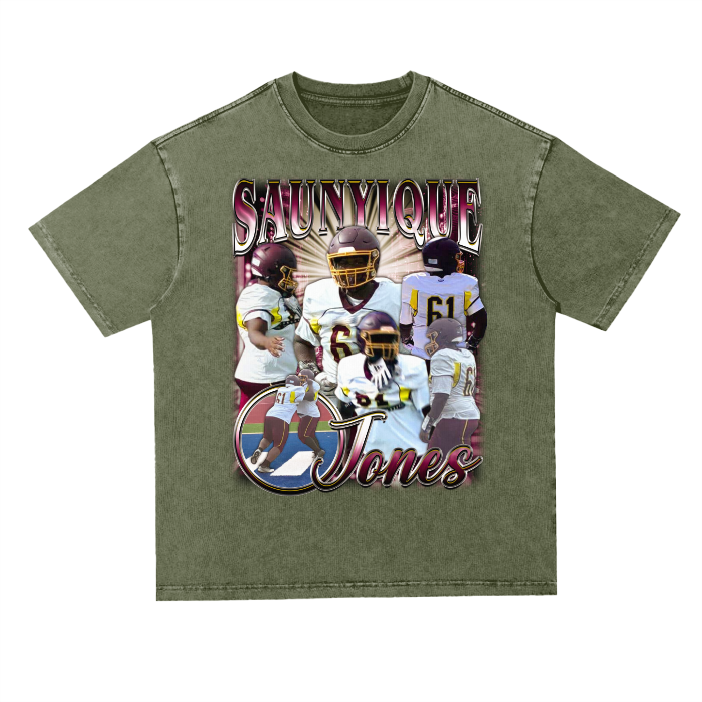 Saunyique Jones Oversized Acid wash T-shirt