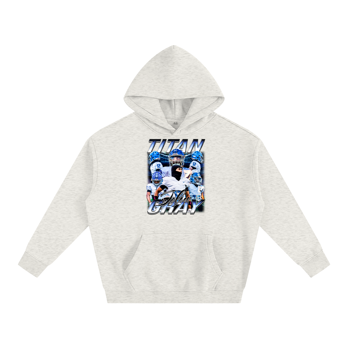 Titan Gray Oversize Fleeced Hoodie