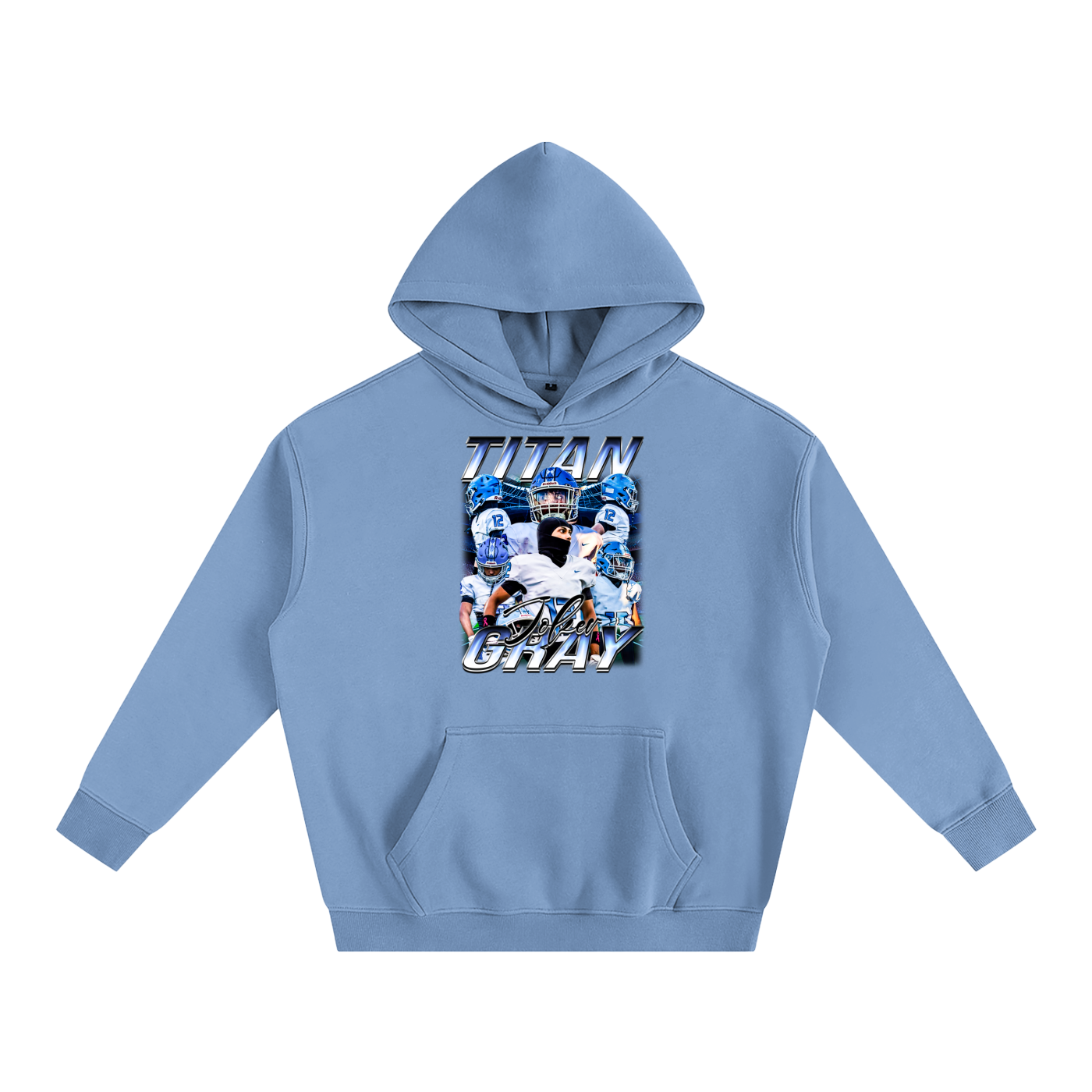 Titan Gray Oversize Fleeced Hoodie