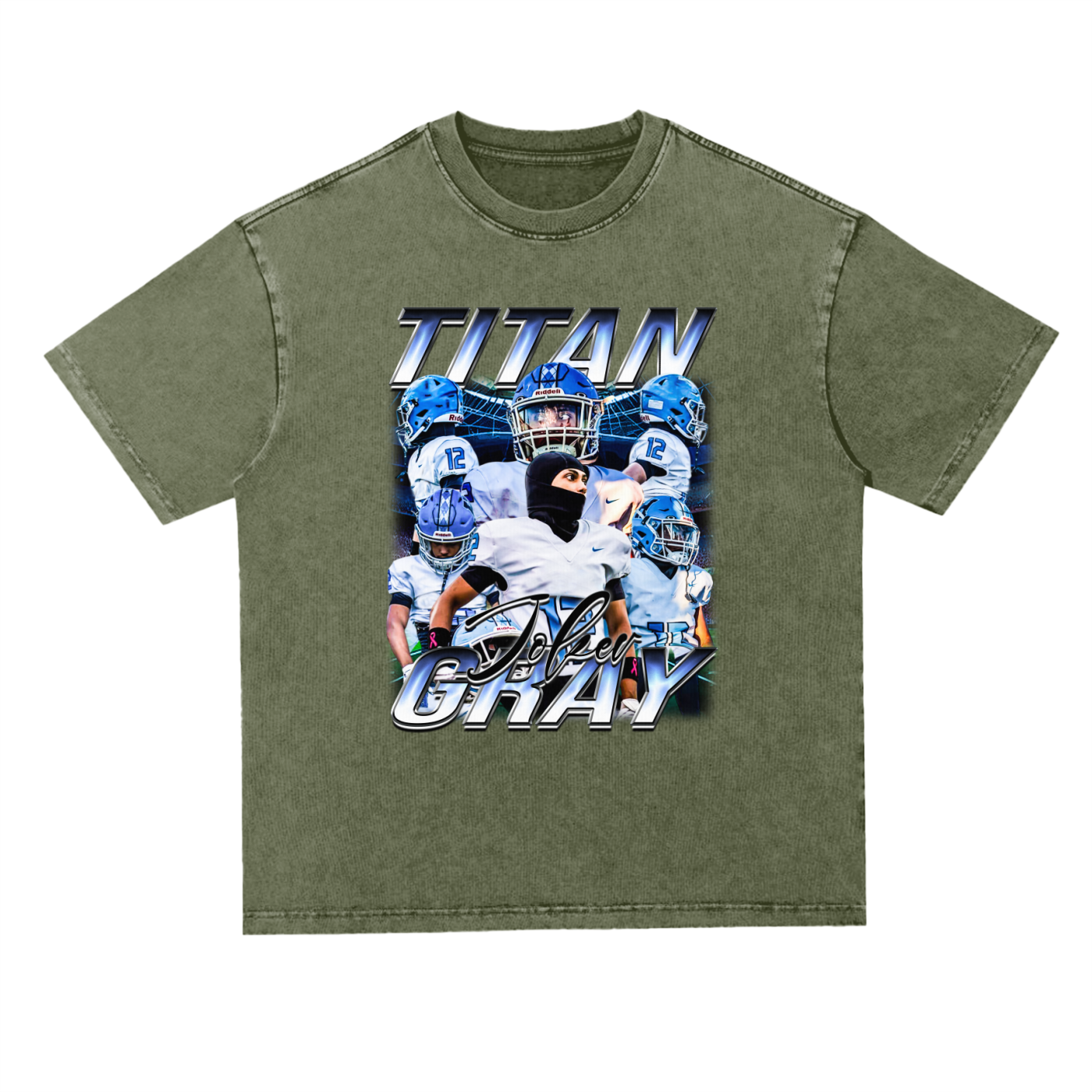 Titan Gray Oversized Acid Wash Tee