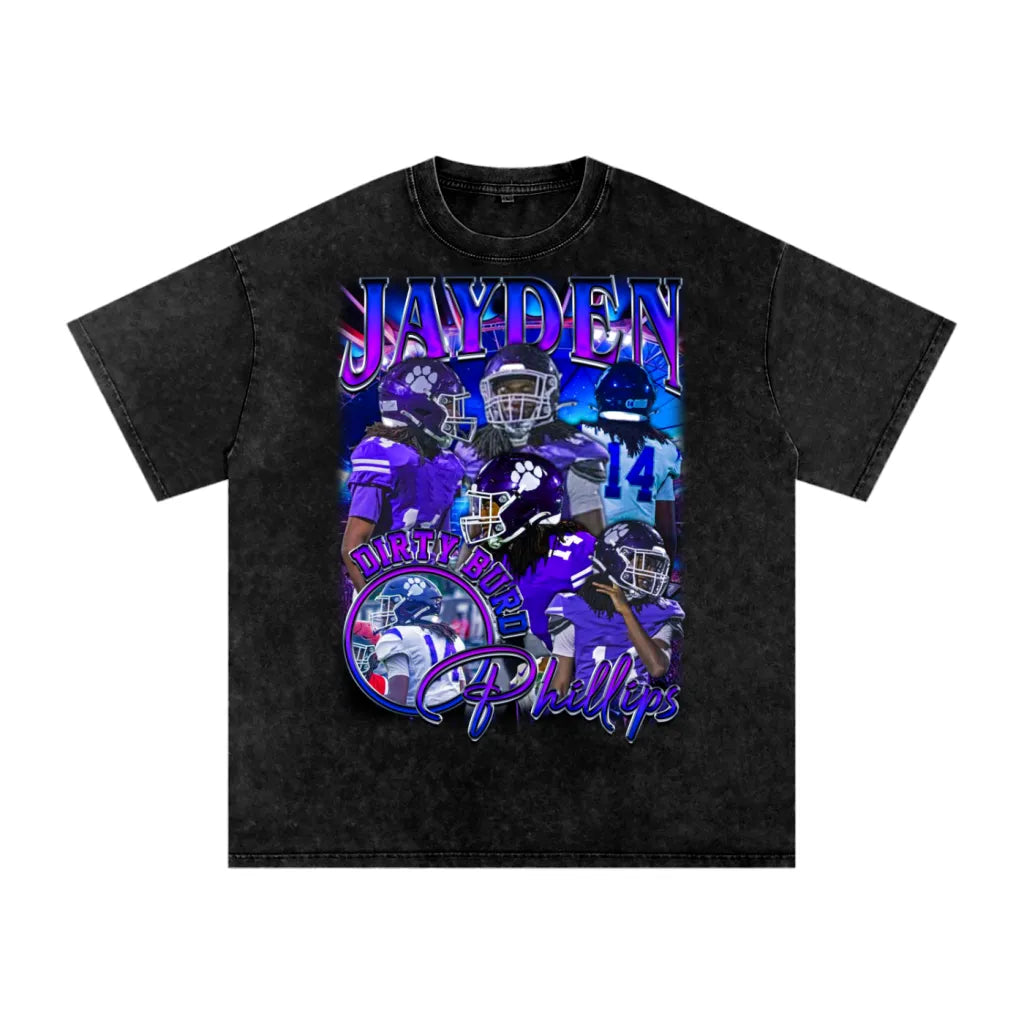Jayden Phillips Oversized Acid wash T-shirt