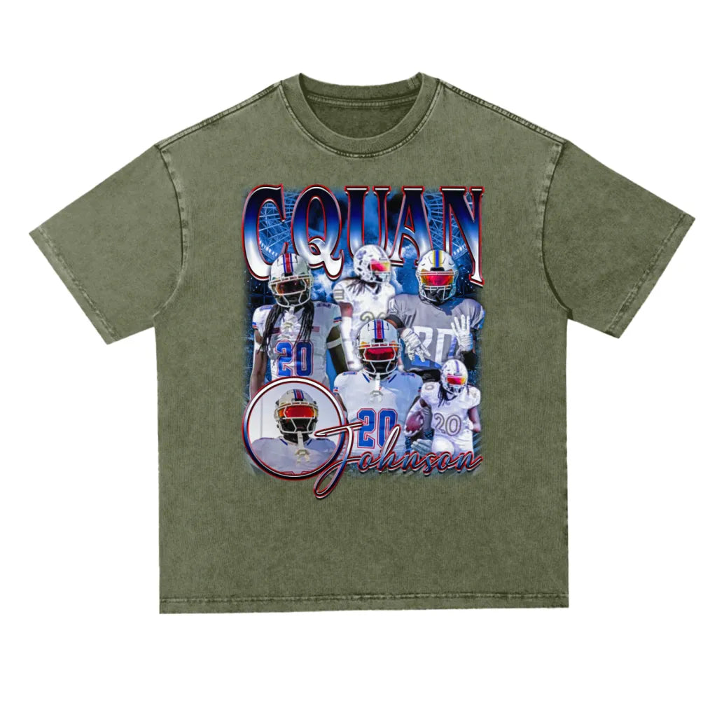 Cquan Johnson Oversized Acid wash T-shirt