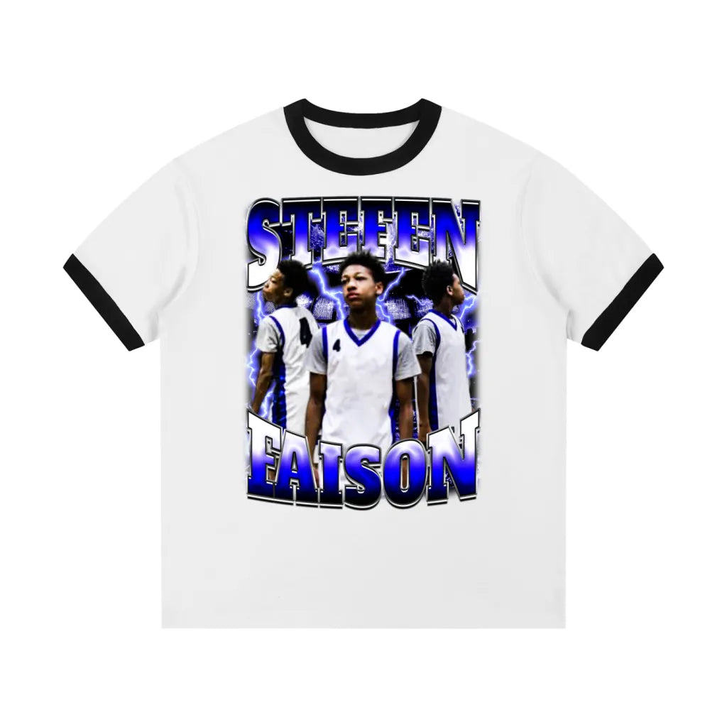 Stefen Faison Contrast Edge Ribbed Crewneck T-Shirt