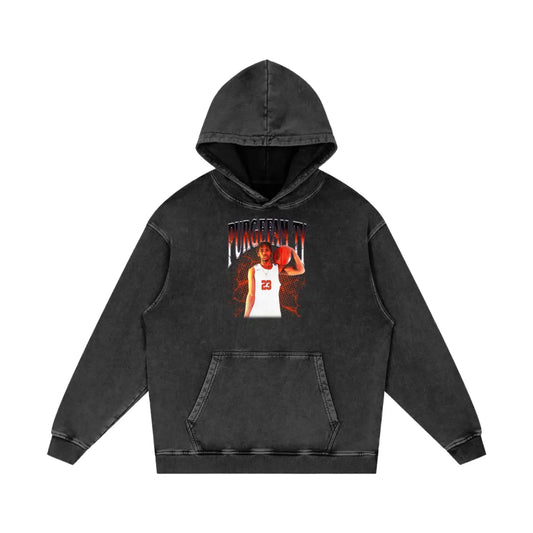 Tyleek Turner Acid Wash Oversized Hoodie