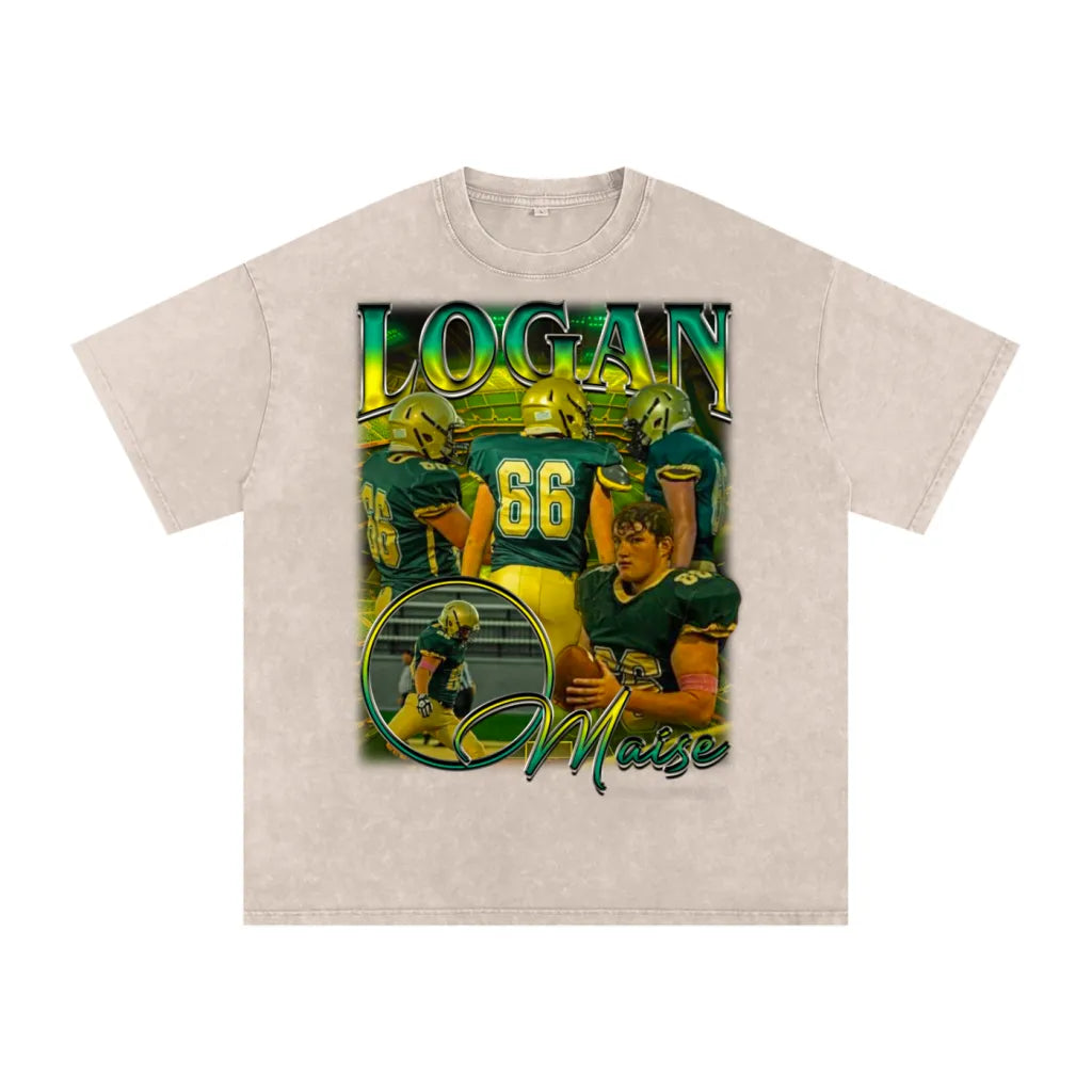 Logan Maise Oversized Acid wash T-shirt