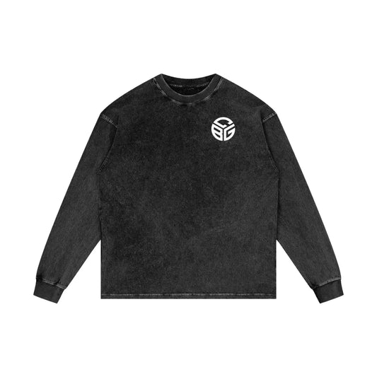 David Johnson Jr Acid Wash Oversized Long Sleeve Tee