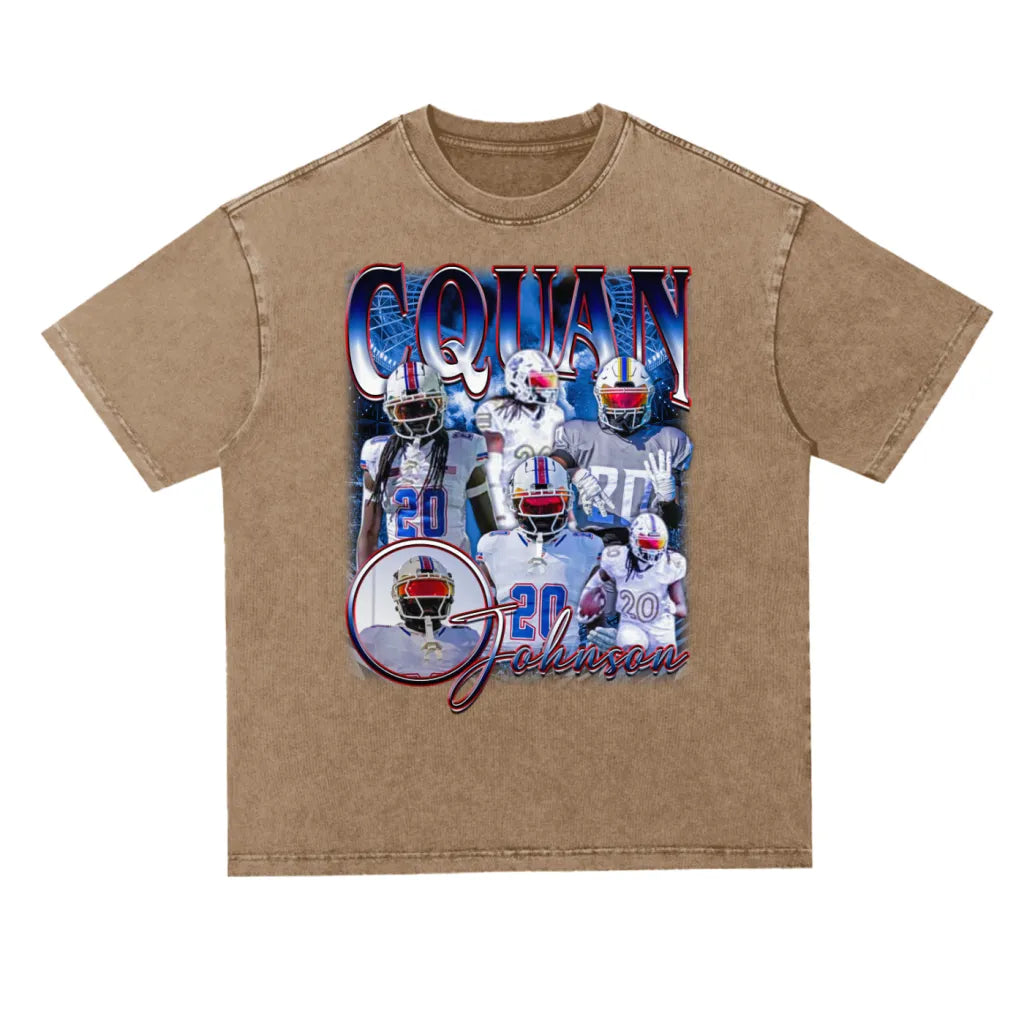 Cquan Johnson Oversized Acid wash T-shirt