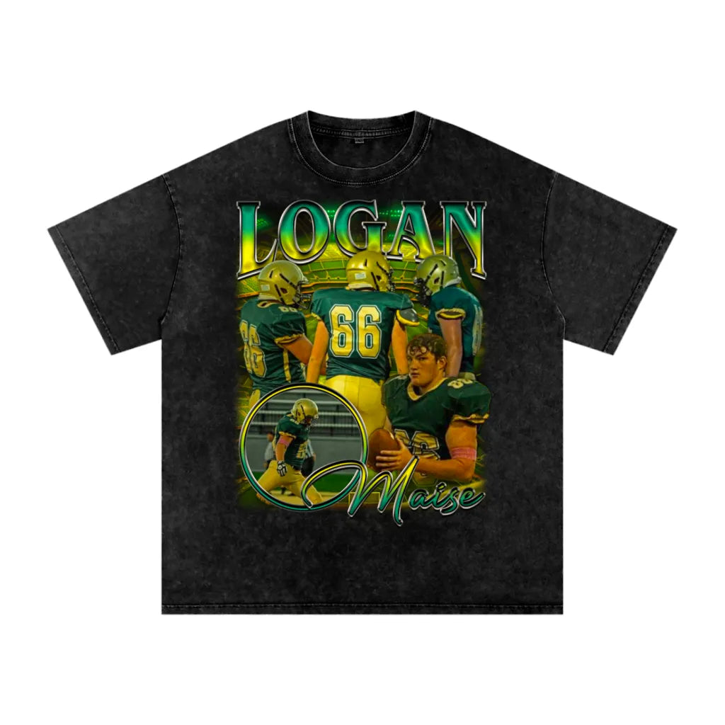 Logan Maise Oversized Acid wash T-shirt