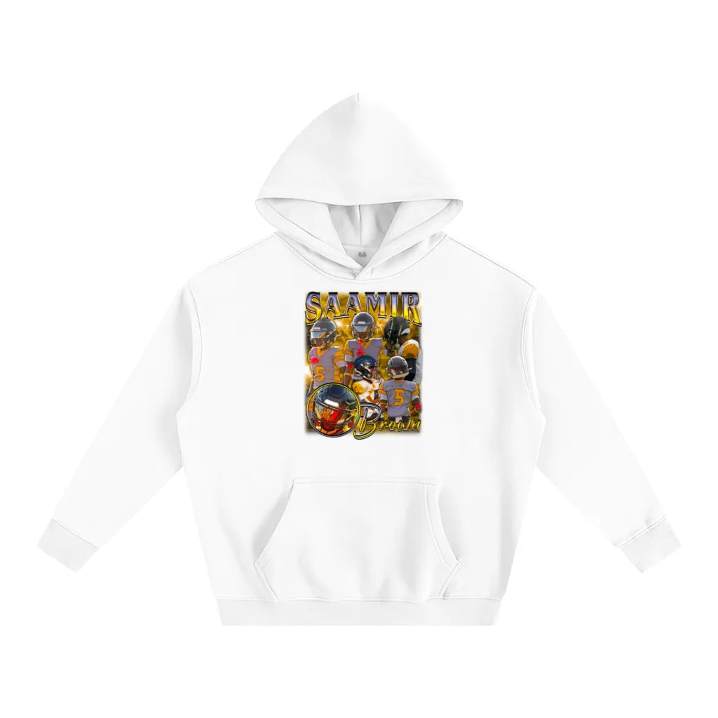Saamir Brown Oversize Fleeced Hoodie