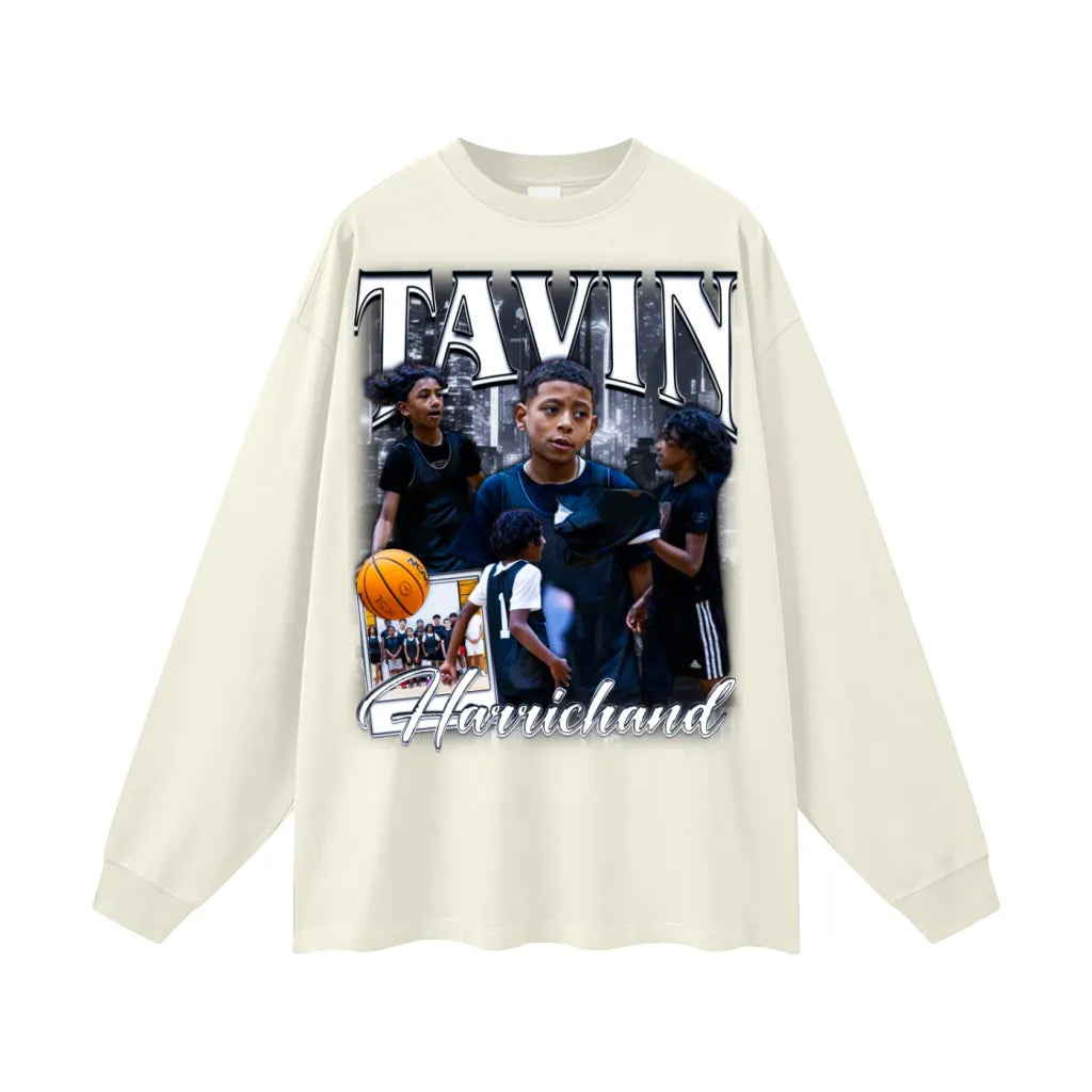 Tavin Harrichand  Oversized Long Sleeve Tee