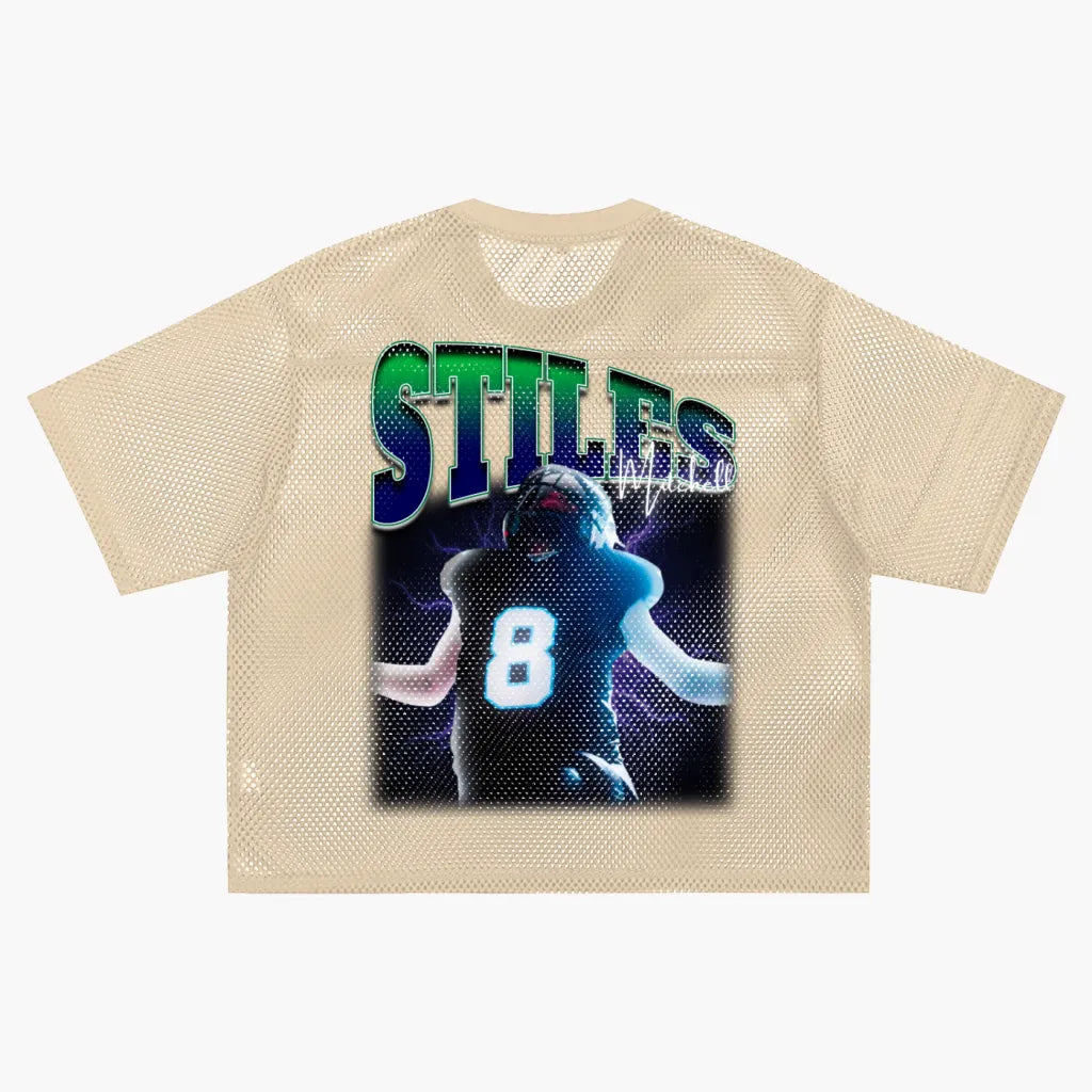 Stiles Mitchell See-Through Boxy Net Tee
