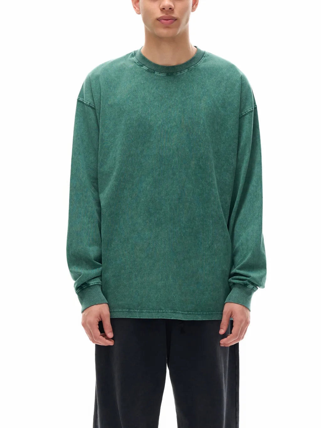 Ermin Islamovic Acid Wash Oversized Long Sleeve Tee